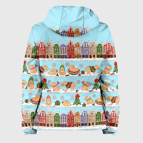 Женская куртка Капибара с семьей на прогулке / 3D-Белый – фото 2