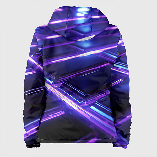 Женская куртка Фиолетовые неоновые плиты / 3D-Белый – фото 2