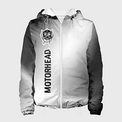 Куртка с капюшоном женская Motorhead glitch на светлом фоне по-вертикали, цвет: 3D-белый