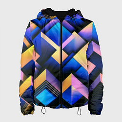Женская куртка Неоновые абстрактные горы