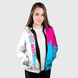 Куртка с капюшоном женская Lindemann neon gradient style по-вертикали, цвет: 3D-черный — фото 2