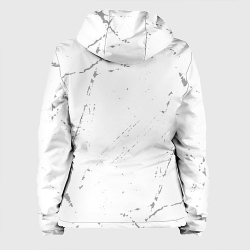 Женская куртка Queen glitch на светлом фоне вертикально / 3D-Белый – фото 2
