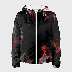 Куртка с капюшоном женская Дым и текстуры, цвет: 3D-белый