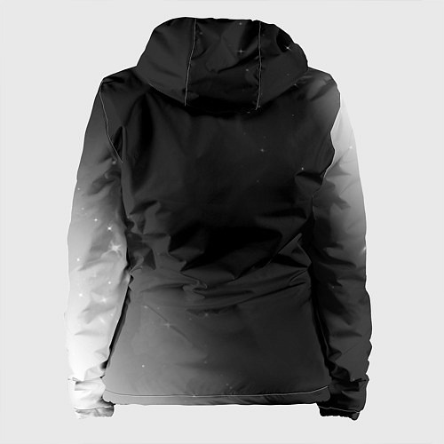 Женская куртка Hollywood Undead glitch на темном фоне по-вертикал / 3D-Черный – фото 2