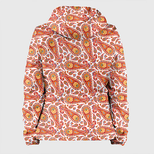 Женская куртка Индейский орнамент красно желтые огурцы / 3D-Черный – фото 2