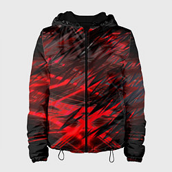 Женская куртка Черно красные текстуры