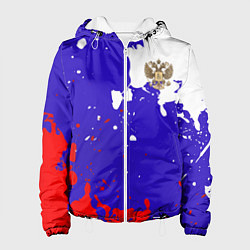 Женская куртка Российский герб на триколоре