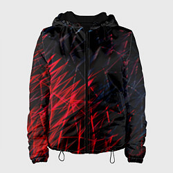 Женская куртка Красно чёрные узоры