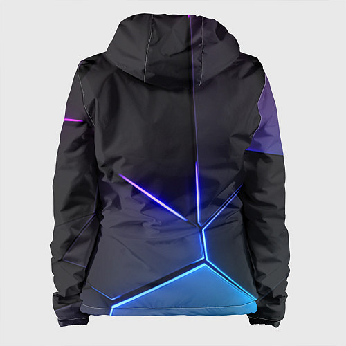 Женская куртка Пурпурный разлом - абстракция / 3D-Белый – фото 2