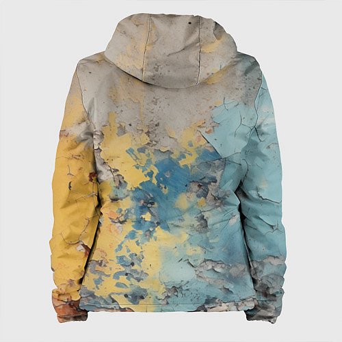 Женская куртка Гранжевая стена с краской / 3D-Белый – фото 2