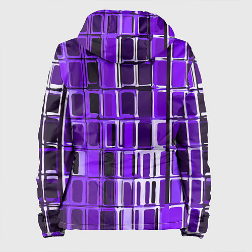 Женская куртка Фиолетовые прямоугольники / 3D-Черный – фото 2