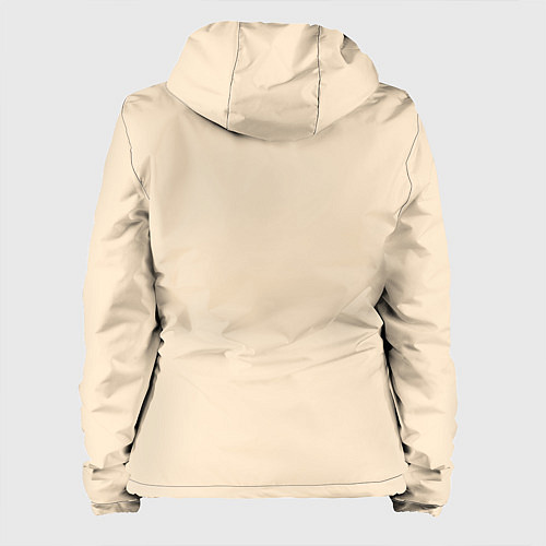 Женская куртка Капибара очень крупными буквами / 3D-Белый – фото 2