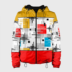 Женская куртка Узор красного горчичного цвета