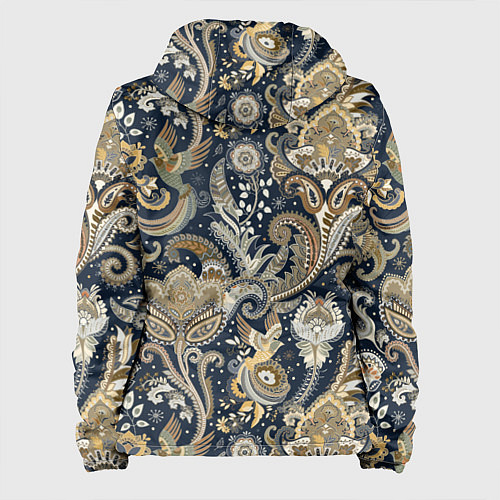 Женская куртка Индийские этнические узоры пейсли / 3D-Черный – фото 2