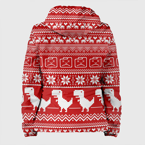 Женская куртка Динозаврик гугл хром - красный / 3D-Черный – фото 2