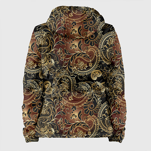 Женская куртка Золотые узоры пейсли / 3D-Белый – фото 2