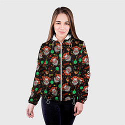 Куртка с капюшоном женская Клоуны, цвет: 3D-белый — фото 2