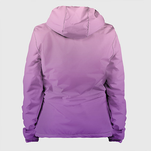 Женская куртка Нежный розовый и насыщенный малиновый градиент / 3D-Черный – фото 2