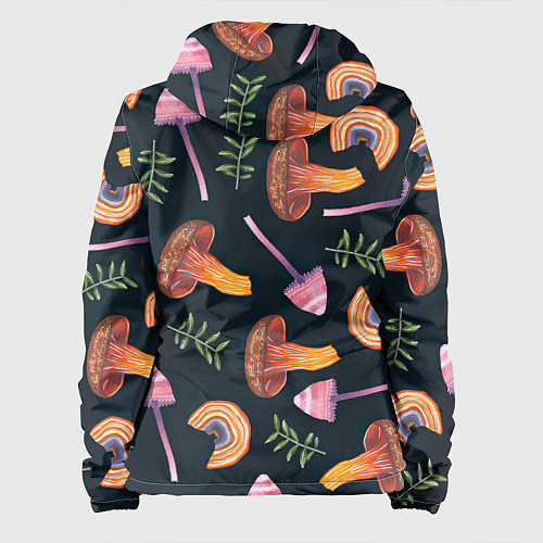 Женская куртка Goblincore - болотные грибы / 3D-Черный – фото 2