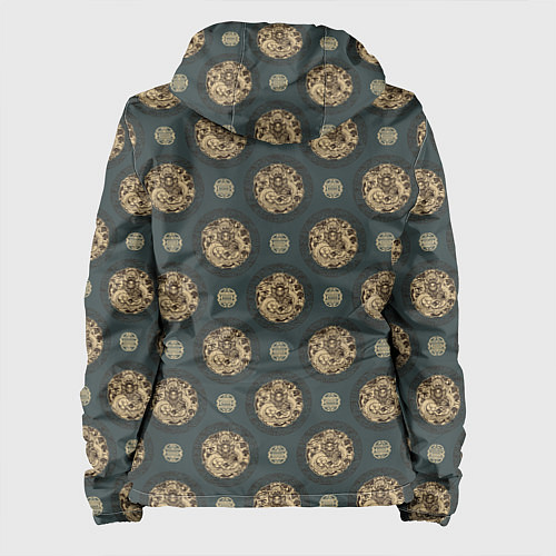 Женская куртка Дракон - паттерн / 3D-Белый – фото 2