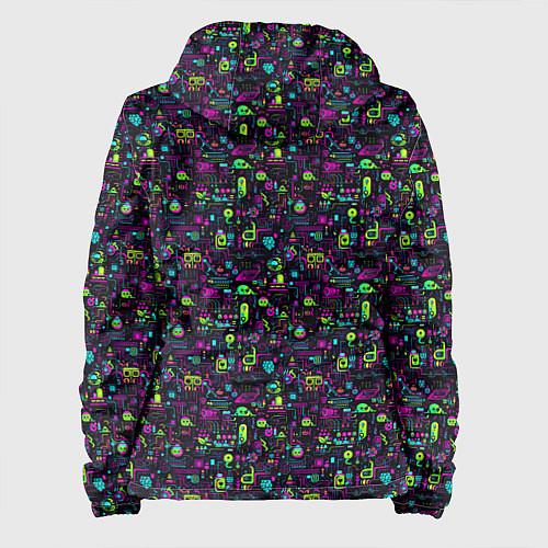 Женская куртка Принт в стиле киберпанк / 3D-Черный – фото 2