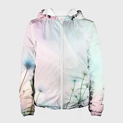 Куртка с капюшоном женская Цветочный восход, цвет: 3D-белый