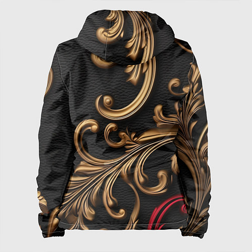 Женская куртка Золотые абстрактные узоры / 3D-Белый – фото 2