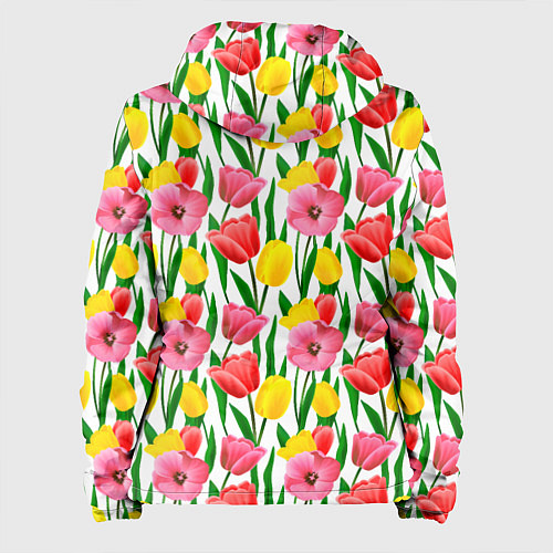 Женская куртка Colorful tulips / 3D-Белый – фото 2