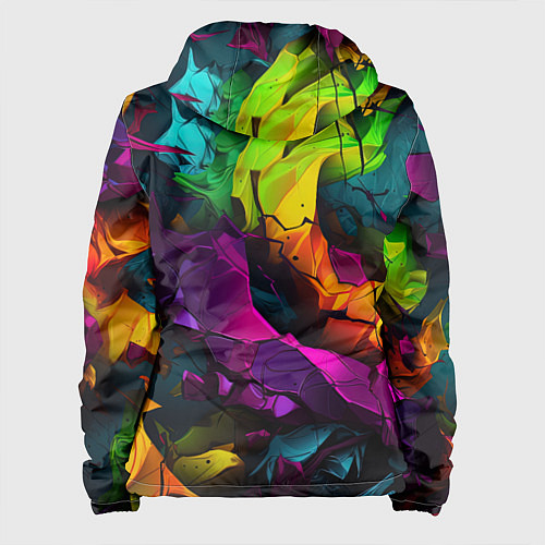 Женская куртка Яркие разноцветные краски / 3D-Черный – фото 2