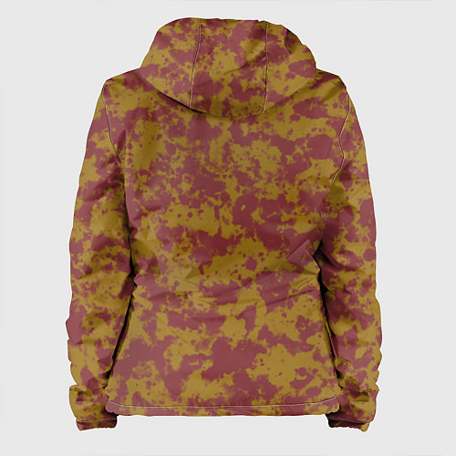 Женская куртка Бордово-горчичные пятна / 3D-Черный – фото 2