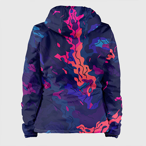 Женская куртка Яркая абстракция в стиле камуфляжа / 3D-Белый – фото 2