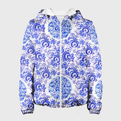 Женская куртка Новогодняя гжель роспись