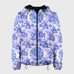 Женская куртка Новогодняя гжель роспись