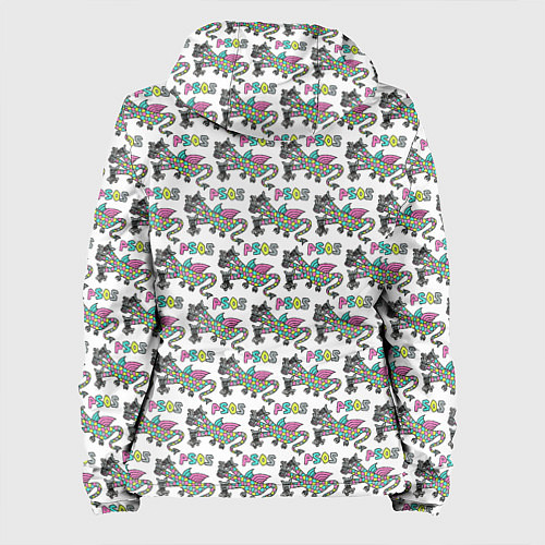 Женская куртка Паттерн детский со Змеем Горынычем / 3D-Белый – фото 2