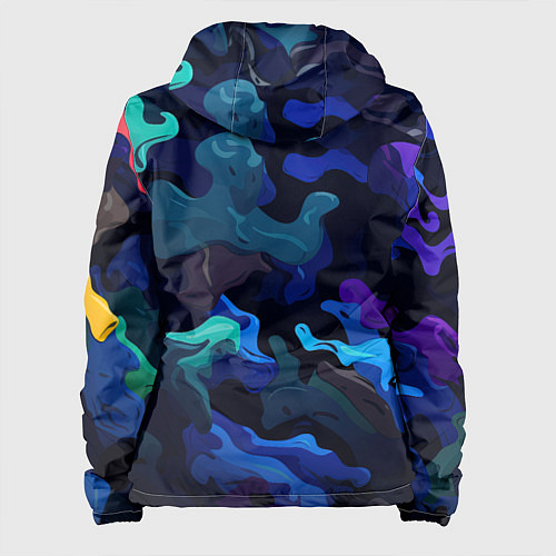 Женская куртка Камуфляж из разноцветных красок / 3D-Белый – фото 2