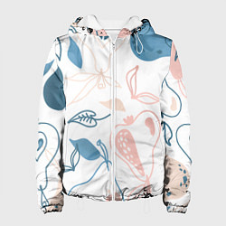 Куртка с капюшоном женская Силуэты груш, цвет: 3D-белый