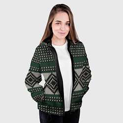 Куртка с капюшоном женская Свитер Вовы Адидаса, цвет: 3D-черный — фото 2