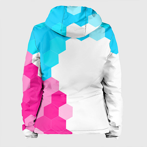 Женская куртка GTA6 neon gradient style по-вертикали / 3D-Черный – фото 2