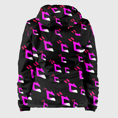 Женская куртка JoJos Bizarre neon pattern logo / 3D-Черный – фото 2