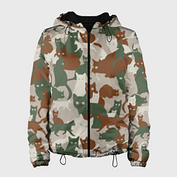 Женская куртка Кошки - камуфляж