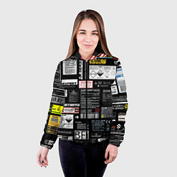 Куртка с капюшоном женская Инженерные шильдики, цвет: 3D-черный — фото 2