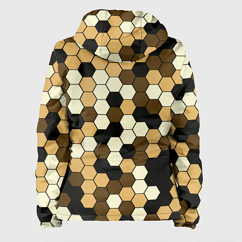 Женская куртка Камуфляж гексагон коричневый / 3D-Белый – фото 2