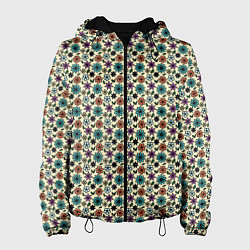 Женская куртка Цветочный паттерн бежевый