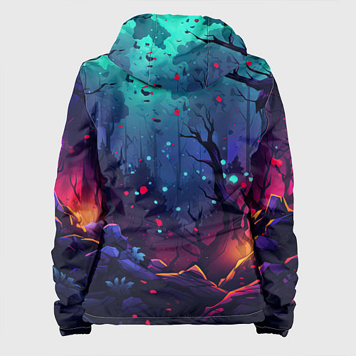 Женская куртка Абстрактный камуфляж в кислотных абстрактных пятна / 3D-Белый – фото 2