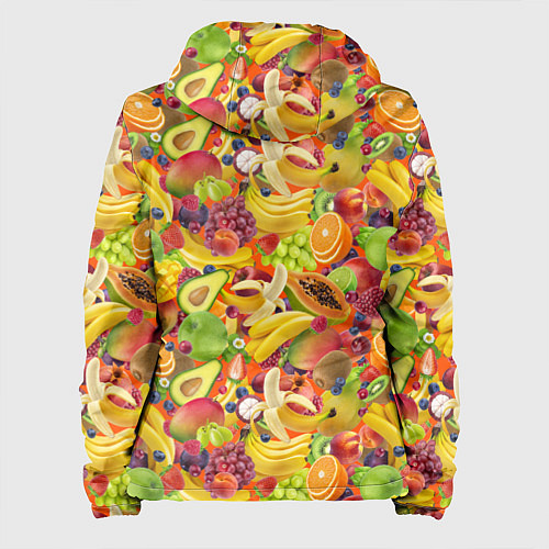 Женская куртка Экзотические фрукты и ягоды / 3D-Белый – фото 2