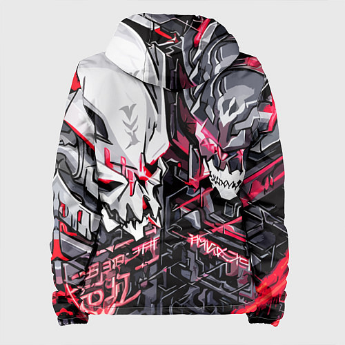 Женская куртка Два черепа и красные полосы / 3D-Белый – фото 2