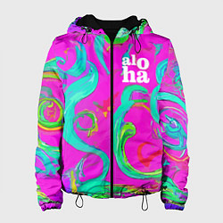 Женская куртка Abstract floral pattern - aloha