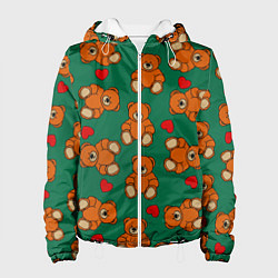 Женская куртка Мишки плюшевые и сердца