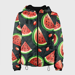 Женская куртка Паттерн красные дольки арбуза