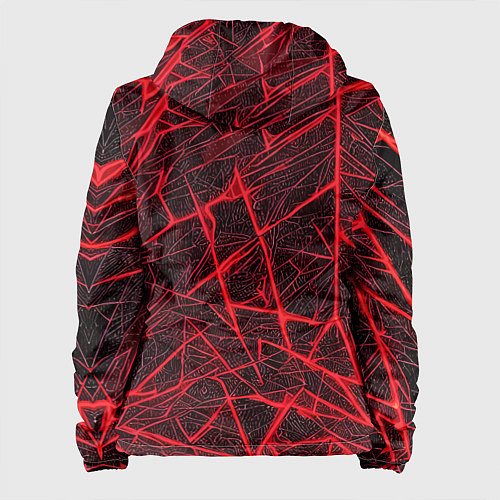 Женская куртка Красная паутина на чёрном фоне / 3D-Черный – фото 2